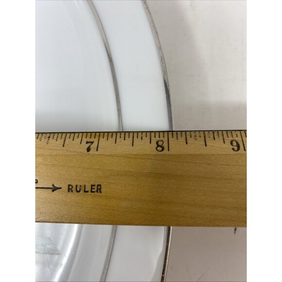 Yamaka Mandarin Oval Serving Platter Bamboo Silver Rim 12" X 8” Serving Tray - Picture 10 of 10